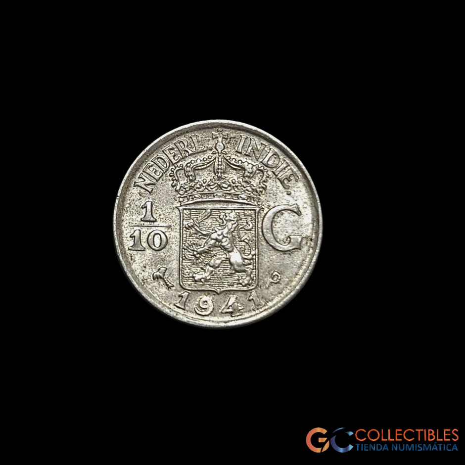 Lote 0173 - Indias Orientales Neerlandesas 1/10 Gulden 1941