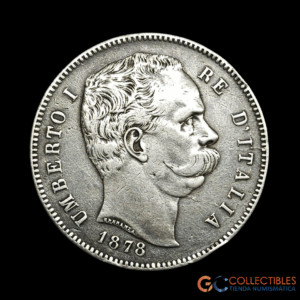 Lote 0190 - Italia 5 Liras 1878R