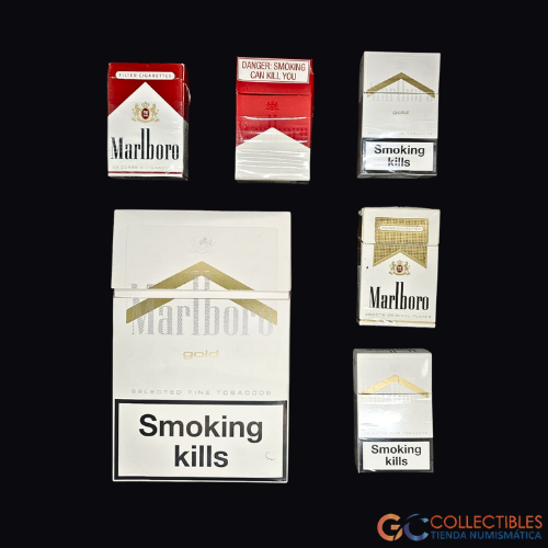 Lote 3043 - Lote 6 Cajas Cigarrillos Vacías Marlboro Red Gold