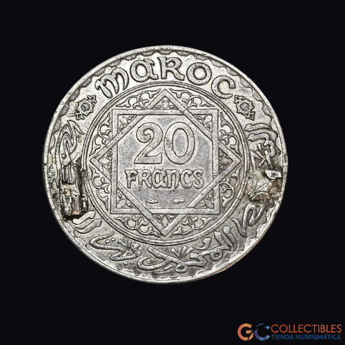 Lote 0200 - Marruecos 20 Francos 1934