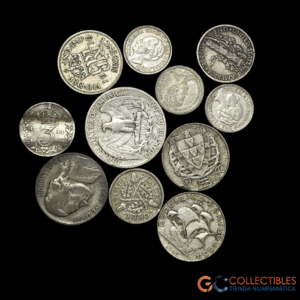 Lote 0198 - Lote internacional x 11 monedas de Plata