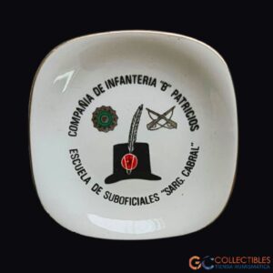 Lote 3056 - Plato Cerámica - Compañía Infantería "B" Patricios - Escuela Suboficiales Sargento Cabral Militar