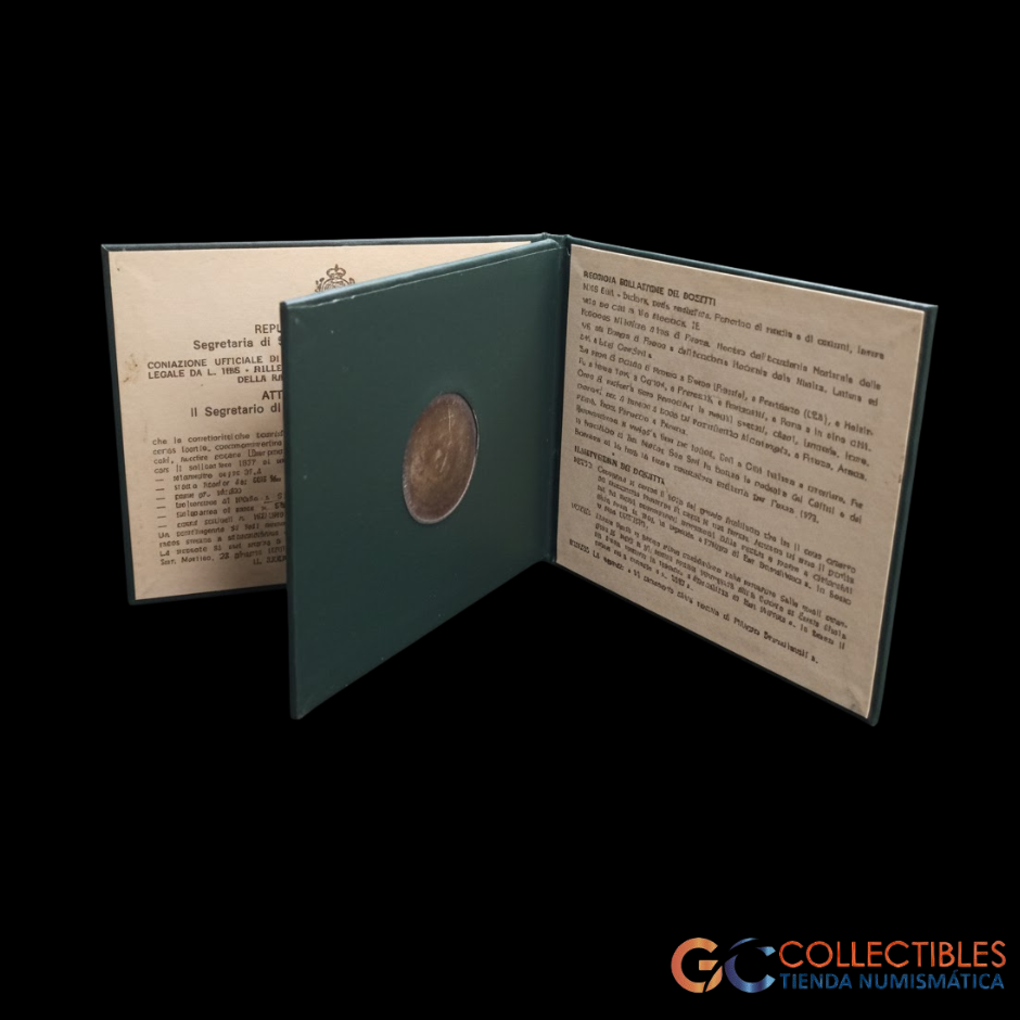 Lote 0227 - San Marino Estuche - 1000 Liras 1977 - 600° aniversario del nacimiento de Brunelleschi