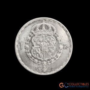 Lote 0236 - Suecia 1 Corona 1948