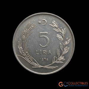 Lote 0245 - Turquía 5 Liras 1976 - F.A.O Año internacional de la mujer