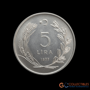 Lote 0244 - Turquía 5 Liras 1977; F.A.O Familias Planificadas