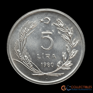 Lote 0247 - Turquía 5 Liras 1980; F.A.O Pesca