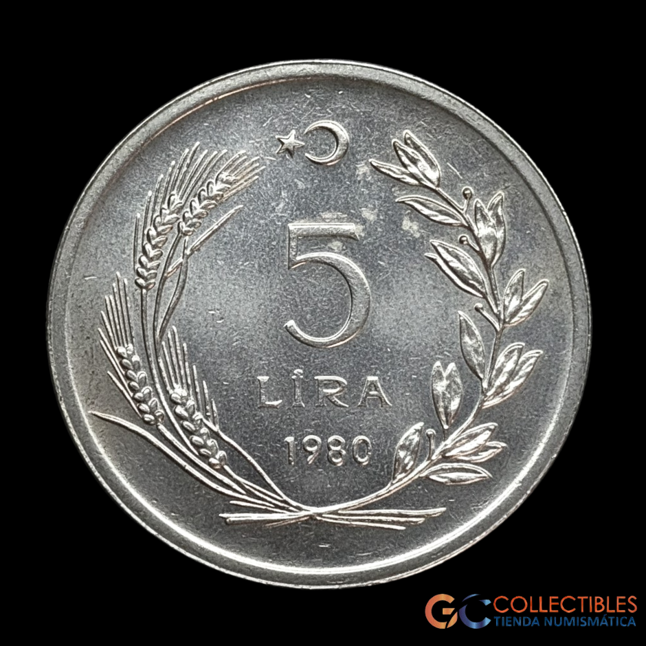 Lote 0247 - Turquía 5 Liras 1980; F.A.O Pesca