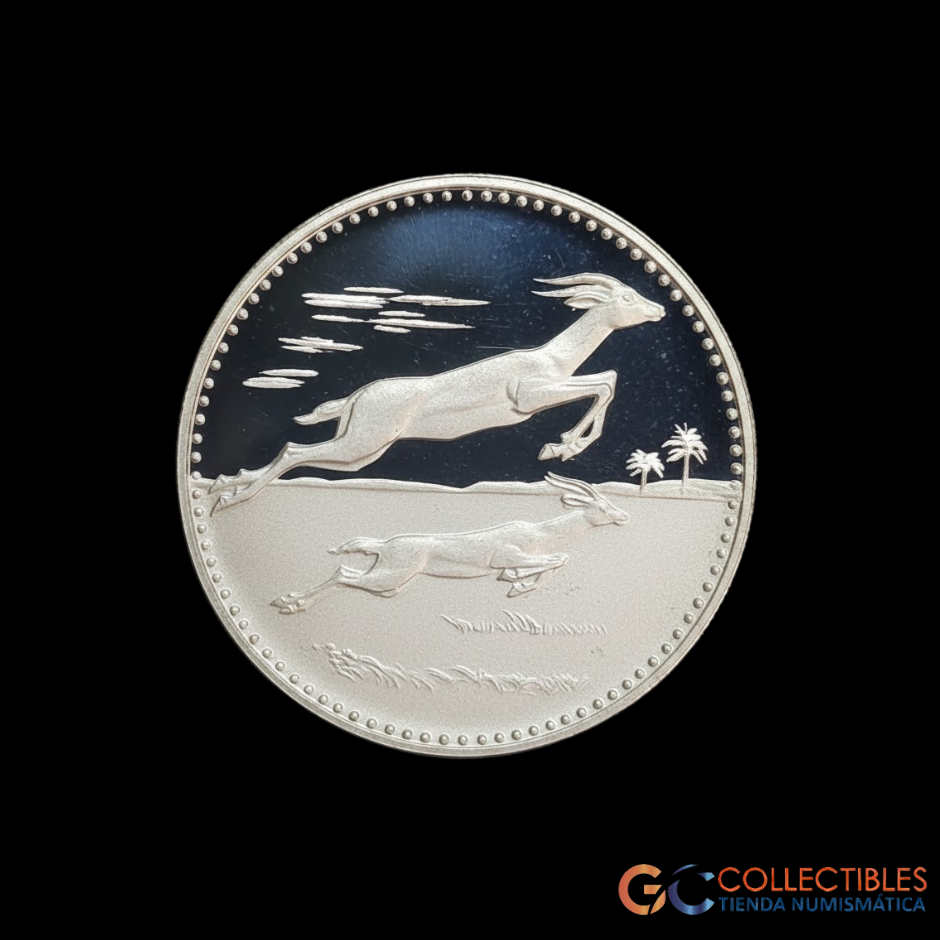 Lote 0137 - Emiratos Árabes Unidos (Umm Al Qaiwan ) 5 Riyals 1970; Gacela Arabe