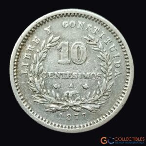 Lote 0253 - Uruguay 10 Centésimos 1877