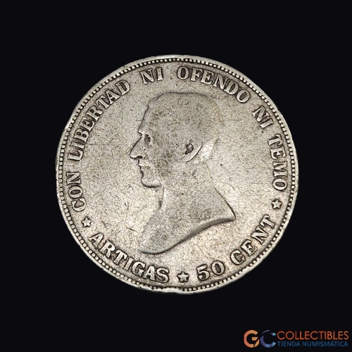Lote 0252 - Uruguay – 50 Centésimos 1917
