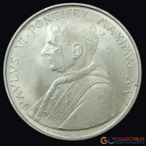 Lote 0257 - Vaticano 500 Liras 1967; Papa Pablo VI
