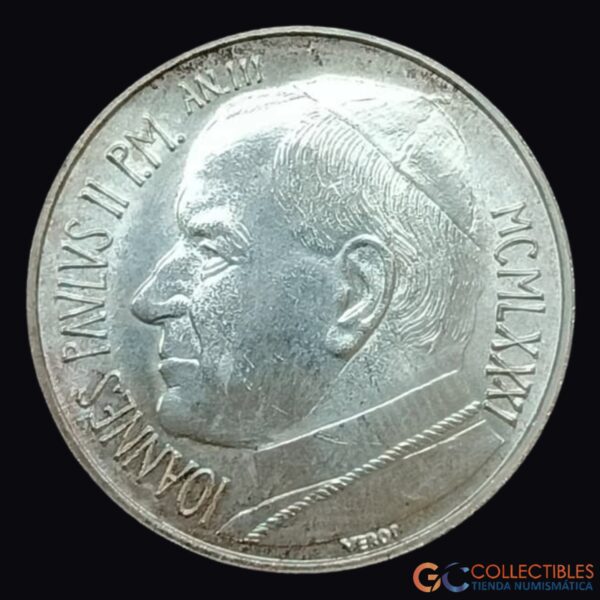Lote 0259 - Vaticano 500 Liras 1981 - Papa Juan Pablo II