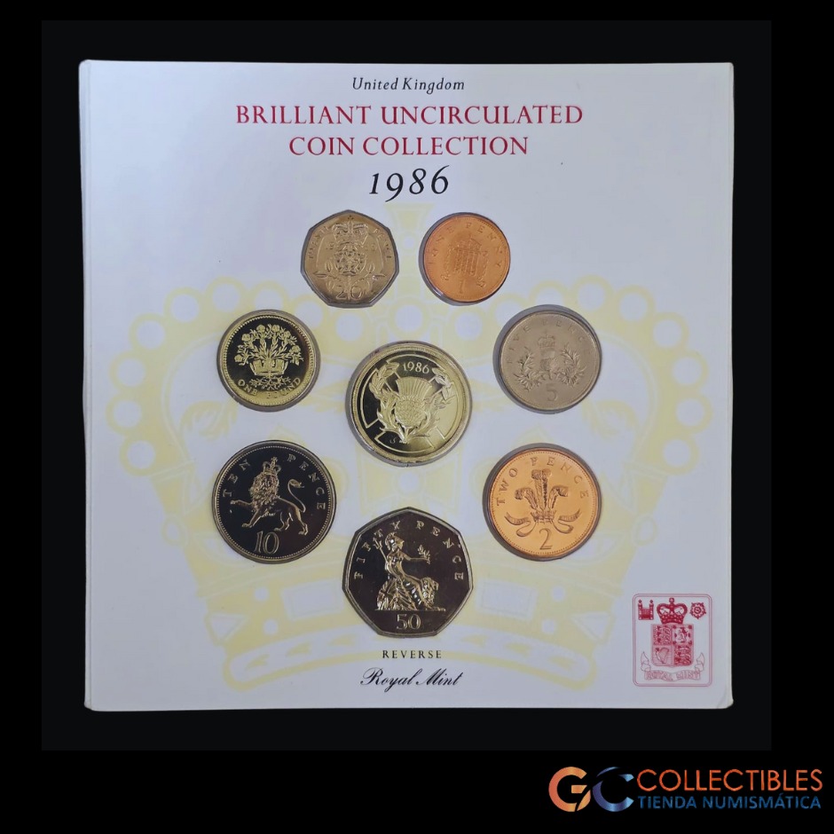 Lote 0217 - Reino Unido Blister Set x 8 - “Amonedación 1986"