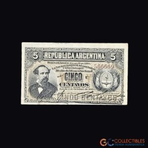 Lote 0013 - Argentina - 5 Centavos 1884