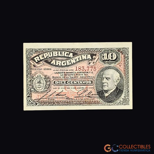 Lote 0017 - Argentina - 10 Centavos 1895