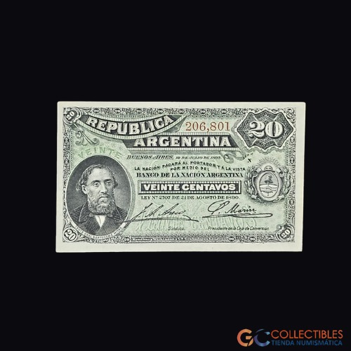 Lote 0018 - Argentina - 20 Centavos 1896