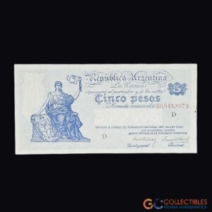 Lote 0020 - Argentina -  5 Pesos MN 1940