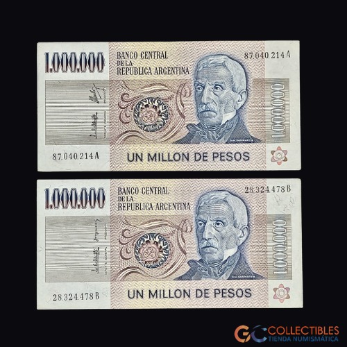 Lote 0022 - Argentina - Set x 2 billetes Peso Ley 18188