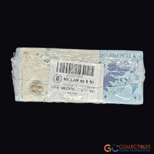 Lote 0033 - Argentina - Millar de 50 Pesos Cóndor