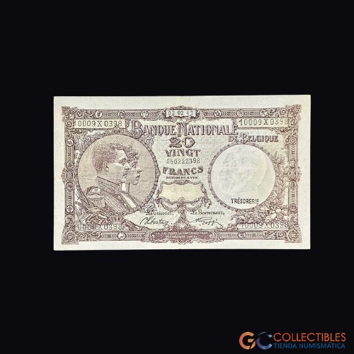 Lote 0043 - Bélgica - 20 Francos 1943