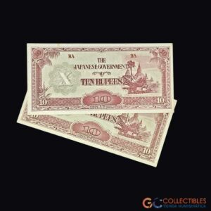 Lote 0048 - Burma (Birmania) - Set x 2 billetes 10 Rupias 1942-44