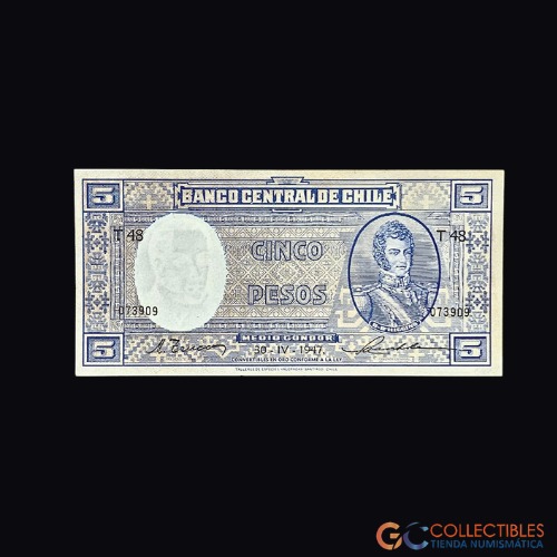 Lote 0051 - Chile - 5 Pesos 1947