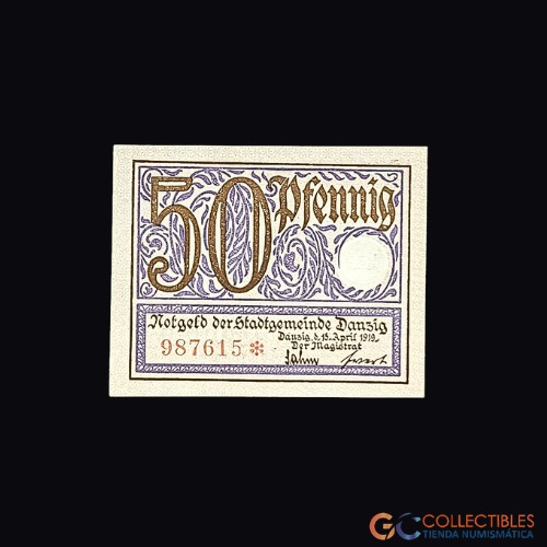 Lote 0056 - Danzig - 50 Pfennig 1919