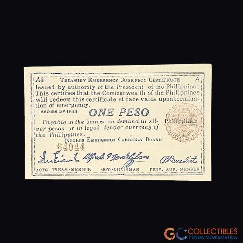Lote 0063 - Filipinas - 1 Peso 1944