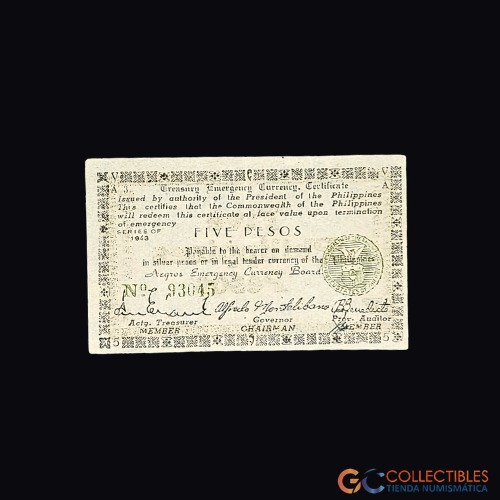 Lote 0064 - Filipinas - 5 Pesos 1943