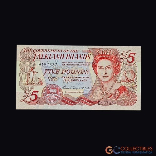 Lote 0077 - Falkland (Malvinas) - 5 Libras 1983