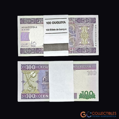 Lote 0084 - Mauritania - Fajo de billetes 100 Ouguiya