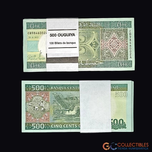 Lote 0086 - Mauritania - Fajo de billetes 500 Ouguiya