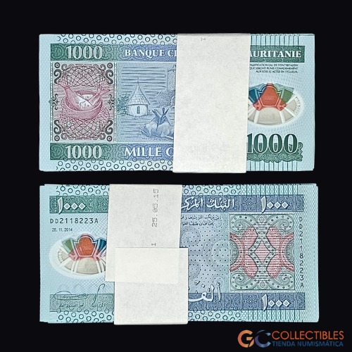 Lote 0087 - Mauritania - Fajo de billetes 1000 Ouguiya