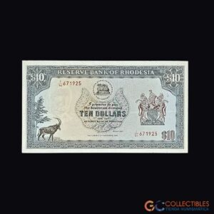 Lote 0094 - Rhodesia - 10 Dólares 1975